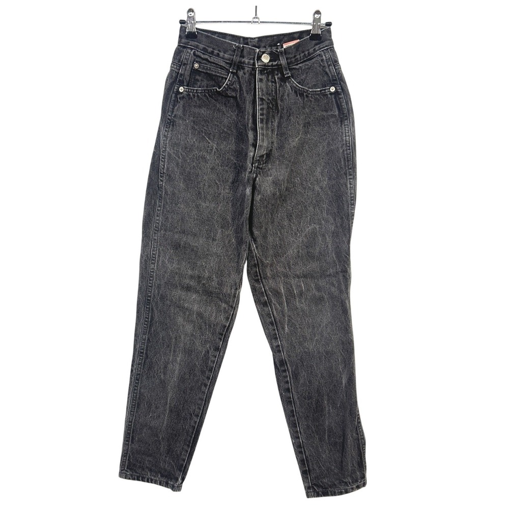 Vintage 80s PS Gitano Mom Jeans‎ 6 High Waist Charcoal Acid Wash Tapered Grunge